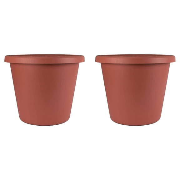 The HC Companies 14 In Plastic Indoor Outdoor Classic Planter (2 Pack)