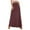 Red, variant on EDFBUYKRS Female Skirts Knee Length Skirt for Women with Slit Knitted Solid Color High Waisted Skirt for Women