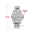 thumbnail image 3 of Women's Baguette Cut Diamond Crystal Bling'ed Out Watch - Drop it Down with This Ice on Your Wrist Ladies!! Kakuna Matata!! - ST10372MLA Metal Silver Silver, 3 of 4