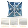 thumbnail image 4 of Qinduosi Blue Decorative Throw Pillow Covers Set of , Snowflakes Lamp Porch Outdoor Home Decor, Get Cozy Seasonal Decorations Sofa Couch Cushion Case, 4 of 5
