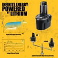 thumbnail image 3 of Batería VANON Ni-MH de 7,2 V, 4800 mAh, para Dewalt DW9057, paquete de 2, 3 of 8