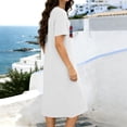 thumbnail image 6 of FAWUUDO Women's Plus Size Short Nightgown Short Sleeve Round Neck Pjs Dresses Fourth of July Chest Print Loose Casual Night Dresses, 6 of 6