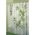 InterDesign Leaves Fabric Shower Curtain, Stall 54" x 78", Green