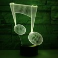thumbnail image 2 of Luz nocturna LED 3D con anotaciones musicales que cambian de color para niños, 2 of 4