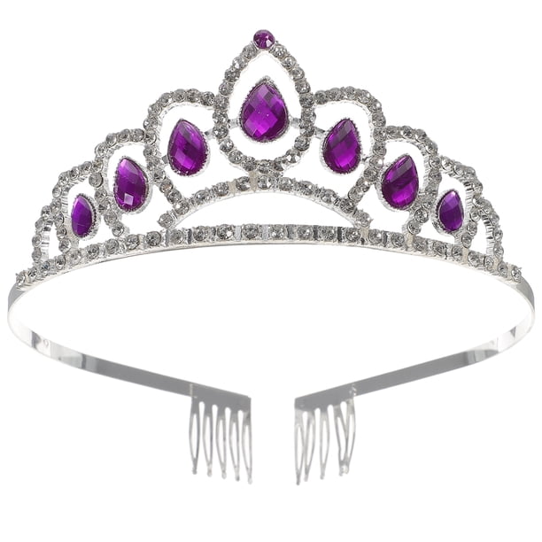 EeaseMX Delicada tiara con corona de diamantes de imitación brillantes para boda, novia, graduación, diadema con peine