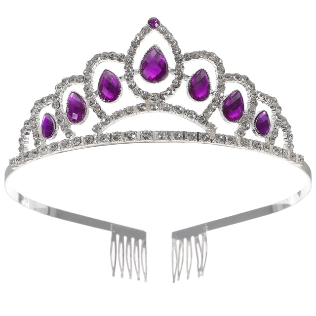 KAKOWELY Delicada tiara con corona de diamantes de imitación brillantes para boda, novia, graduación, diadema con peine