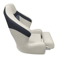 thumbnail image 3 of Wise BM3338-986 Premier Series Pontoon XL Bucket Seat with Flip Up Bolster, Platinum / Spectra Navy / Cobalt, 3 of 5