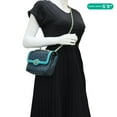 thumbnail image 2 of Pre-Owned Chanel Bi-Color Flap Quilted Lambskin Leather Crossbody Bag Turquoise, 2 of 10