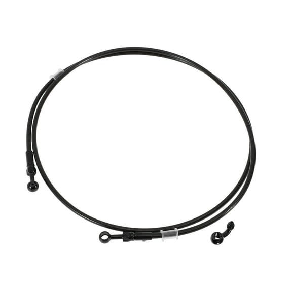 200cm Motorcycle Brake Clutch Oil Hose Line Nylon Stainless Steel Wire Braid PU Motorcycle Hydraulic Brake Line for Motorcycles Dirt Bikes ATV Black