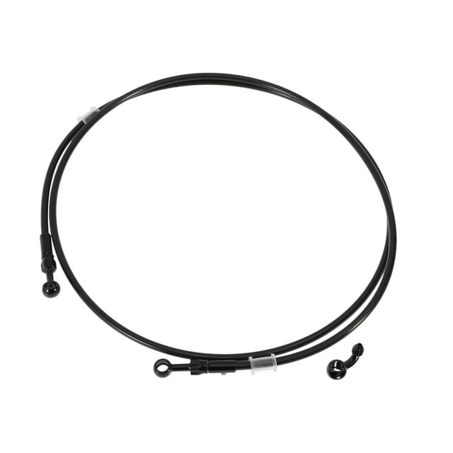 Manguera de aceite de freno de embrague para motocicleta de 200 cm, trenzado de nylon y alambre de acero inoxidable PU, línea de freno hidráulico para motocicletas, bicicletas de tierra, ATV, negro
