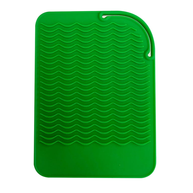 Heat Resistant Silicone Mat Pouch: Styling Tools Heat Mat for Hair  Straighteners, Curling Irons, and Flat Irons - Green 