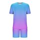 thumbnail image 4 of Blusa de Manga Corta Cuello Redondo Impresión Deportiva Camisa de Ajuste Delgado Poliéster Elástico Cintura Superior para los Hombres, Blusa Casual para el Uso Diario de Verano, 4 of 9