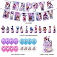 thumbnail image 2 of Kpop Demon Hunters Birthday Party Supplies Set, Kpop Huntrix Rumi Mira Zoey Theme Party Decorations Included Birthday banner, Cake Topper, Cupcake Topper, Balloon, 2 of 4