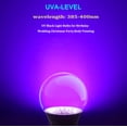 thumbnail image 5 of Black Lights Bulbs, 6W A19 E26 Bulb,Wavelength Level 385-400nm,UV LED Bulbs for Black Light Party Birthday Wedding Christmas Body Paint, Fluorescent Poster, Neon Glow（4pack), 5 of 5