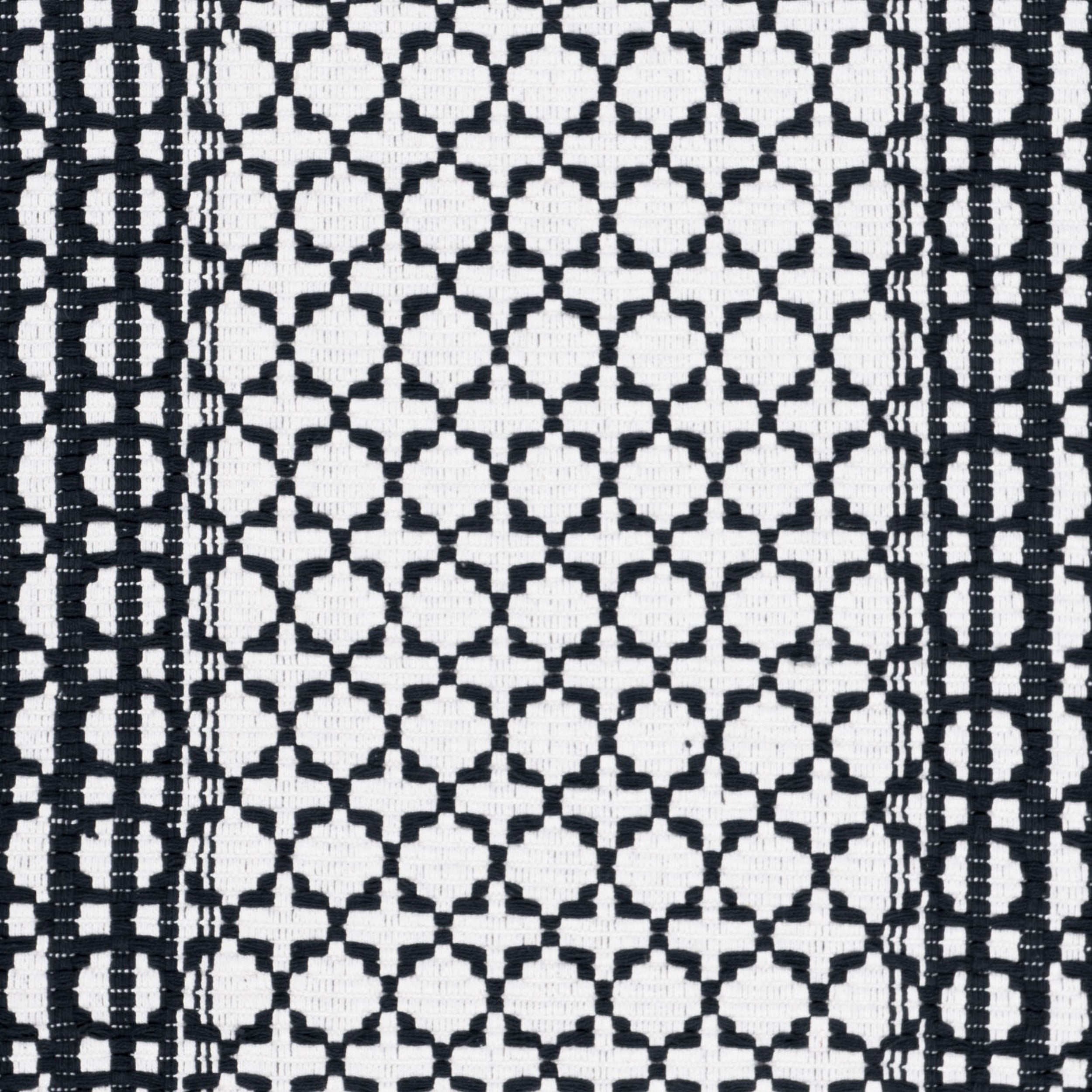 SAFAVIEH Montauk Cara Geometric Cotton Area Rug, Navy/Ivory, 3' x 5'