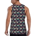 thumbnail image 3 of Gaeub Bohemian Chicken Men's Athletic Tank Top, Workout Sleeveless Shirts, Running Tank Tops for Gym, Running, Training - 4X-Large, 3 of 9