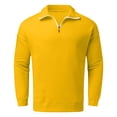 thumbnail image 5 of XAOWF Men'S Quarter-Zip Casual Sweatshirt Solid Color Stand Collar Stylish Loose Fit Long Sleeve Pullover Everyday Wear 2025 Autumn Comfort Breathable Tops, 5 of 6