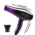 thumbnail image 3 of Zzbeans 110V Hair Dryer, Professional Salon Hair Dryer with Concentrator, 5 Heat Settings Fast Drying Blow Dryer for Women Men Home Travel Gym, Purple, 3 of 7
