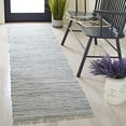 thumbnail image 2 of Safavieh Rag Rug Collection RAR121A Handmade Boho Stripe Cotton Runner, 2'3" x 8' , Grey, 2 of 5