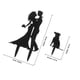 thumbnail image 2 of Moluckfu 1Jgo Cake Topper Negro Hierro Abstracto Abrazo Romántico, 2 of 8