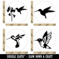 thumbnail image 2 of Hummingbird Sketch Silhouette Flight Flower Rubber Stamp Set for Scrapbooking Crafting Stamping - Small 3/4 Inch, 2 of 7