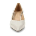 thumbnail image 6 of Journee Womens Pammie Slip On Pointed Toe Kitten Heel Pumps, Widths Available, 6 of 9