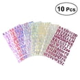 thumbnail image 1 of Miangastore 10Pcs Colorful Letter Stickers Alphabet Stickers DIY Stock Stickers (Random color), 1 of 8
