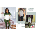 thumbnail image 3 of Akmipoem Women Two Piece Outfits Color Block Sweatsuit Sets Skinny Leggings Tracksuit Loungewear, 3 of 5