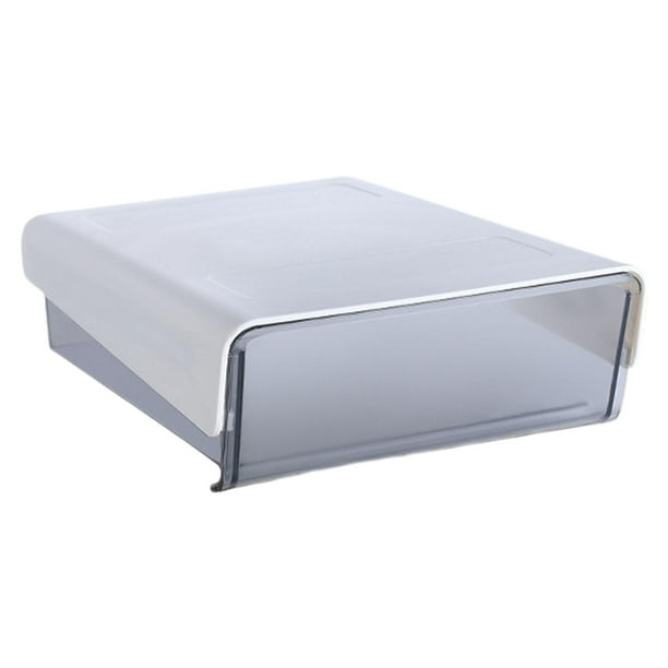 Organizador de caja de almacenamiento oculta debajo de la mesa para maquillaje de oficina y papelería negro grande