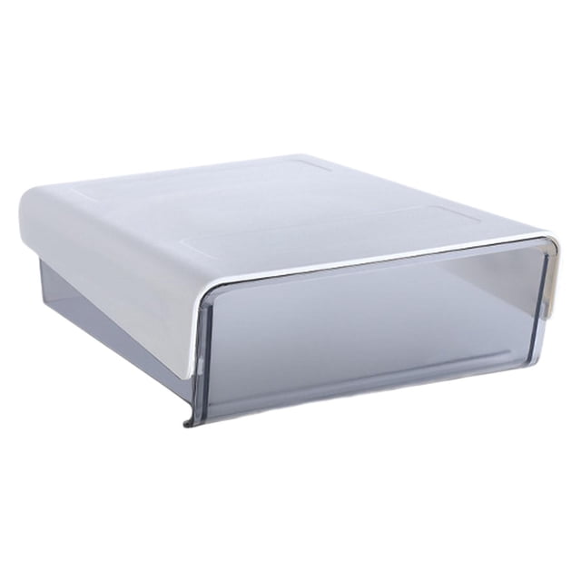 Cajón con riel deslizante suave, caja de almacenamiento para gabinete de cocina y oficina negro grande