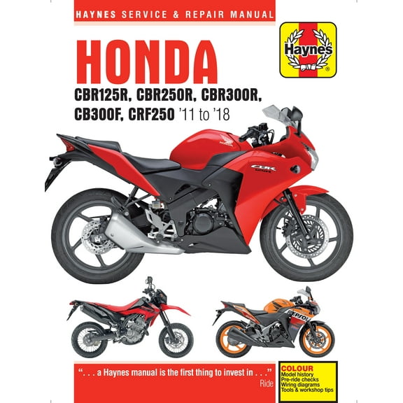 Honda CBR125/250/300R, CB300F & CRF250L/M (11-18) Haynes Repair Manual ^