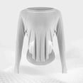 thumbnail image 2 of XPMWRP Long Sleeve Workout Tops for Women Hem Loose Crewneck Athletic Gym Shirts Soft Running Yoga Tee Tops White M, 2 of 9