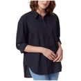 thumbnail image 1 of Gloria Vanderbilt Chemise Boutonnée Amanda Minuit pour Femmes, Bleu, Petit, 1 of 1