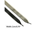 thumbnail image 3 of INSPIRE CHIC Satin Ribbon Shoelaces Double Layered Flat Snow Yarn Shoe Laces 1 Pair Black-Khaki 200cm/78.74", 3 of 4