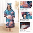 thumbnail image 4 of BZSMCE Wearable Blanket Hoodie Fashion Moonlit Blossom Home Wear, 4 of 7