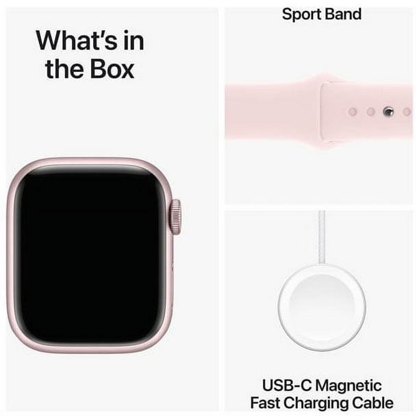 Apple Watch Series 9 (GPS) 45mm Pink Aluminium Case with Pink