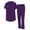 Eggplant, variant on Natural Uniforms Womens Cargo Scrub Set 11 Pocket Cool Stretch Medical Scrub Top and Pants (Eggplant, Large)