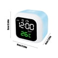 thumbnail image 3 of Travel Alarm Clock Qwtwty Digital Electronic Clock LED Display Electronic Clock Stereo Digital Display Snooze Alarm Clock 12/24H Change Countdown, 3 of 6