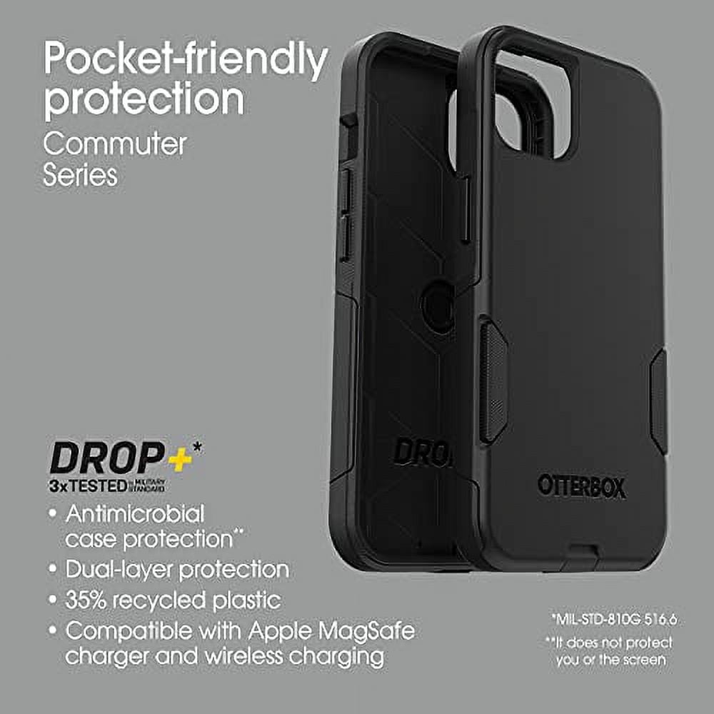 OtterBox Commuter Series MagSafe Compatible Charging Cell Phone Case for Apple iPhone 13, Black
