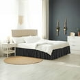 thumbnail image 6 of Elastic Wrap Around Bed Skirt Dust Ruffle Smooth Soft Bed Frame Cover 15-inch Drop (Twin, Black), 6 of 8