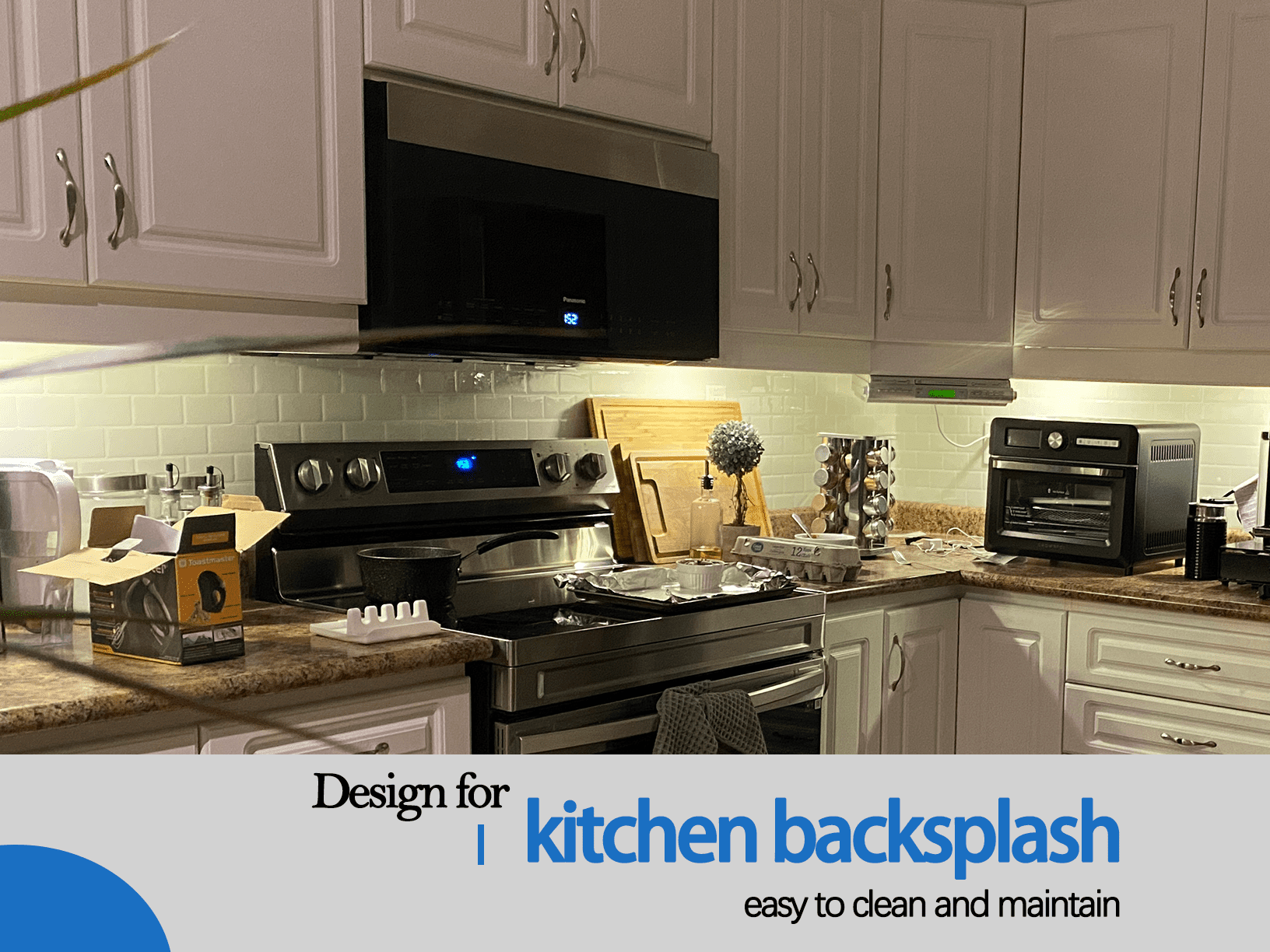 Art3d 10 pack 12"x12" Peel and Stick White Backsplash Tile for Kitchen Bedroom Living room