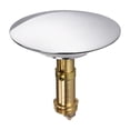 thumbnail image 1 of Clicker de lavabo Uxcell, tapón de resorte de latón para reemplazo de lavabo con tapón de 70mm de diámetro para desagüe de baño en casa, 1 of 6