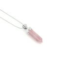 thumbnail image 5 of Natural Rose Quartz Hexagon Shape Pendant Necklace in Sterling Silver for Women with 18-inch Adj. Chain, January Birthstone Jewelry for Her Birthday, Wedding Anniversary, Christmas, Mothers Day, 5 of 7