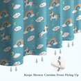 thumbnail image 6 of Blue Cartoon Unicorn Rainbow Cloud Moon Pattern Shower Curtain 36"x72" ,Bathroom Decorative Shower Curtains Set with 12 Hooks,Modern Waterproof Washable Shower Curtain, 6 of 6
