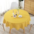 thumbnail image 1 of Lishi Yellow Circular Tablecloth for Dining Room and Kitchen, 150cm, Polyester Cotton Blend, 1 of 5