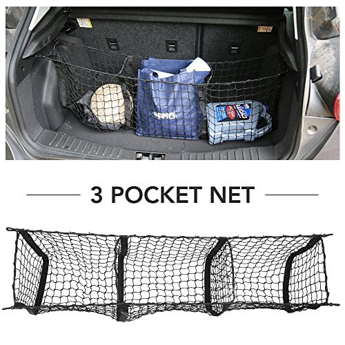 Trunk Organizer for Groceries,Premium Storage net for Truck bed 9 MOON Cargo Net Three Pocket Car Organizer Trunk Organizer for Groceries,Premium Storage net for Truck bed 9 MOON Cargo Net Three Pocket Car Organizer