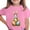 Pink, variant on Easter Outfits for Girls Easter Bunny Egg Printed Round Neck Short Sleeved Casual Kids T-shirt 3-15Y Beige 9-10 Years