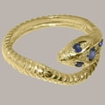 thumbnail image 3 of LBG British Made 18k Yellow Gold ring with Natural Sapphire Womens Band Ring - 33 size options - Size 11.25, 3 of 6