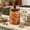 Brown, variant on Emdiqzs Textured Colored Glass Storage Jars Wooden Lids Airtight Kitchen Pantry Organizers for Food Storage, Blue, Green, Pink, Red, Yellow