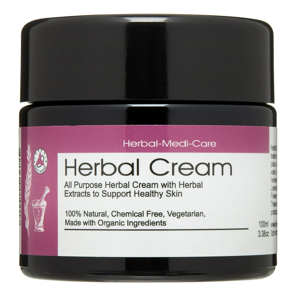 HerbalMediCare Herbal Cream 100ml/ 3.4oz Glass Jar